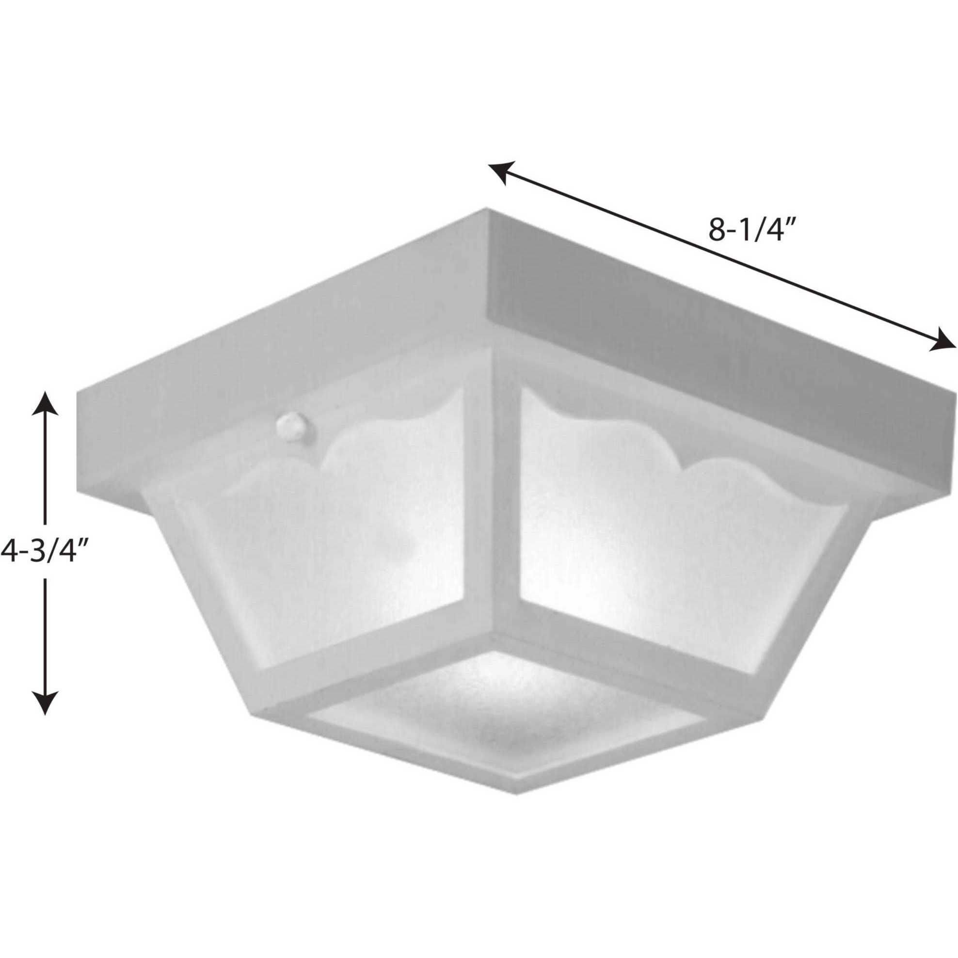 Ceiling Mount 1 Light 8.25 inch White Outdoor Flush Mount