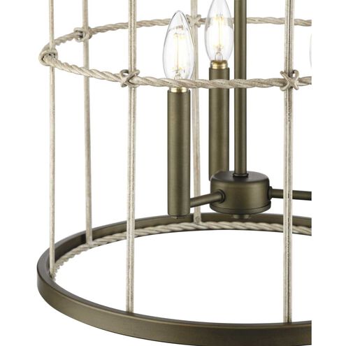 Lattimore 3 Light 16 inch Aged Brass Foyer Light Ceiling Light, Design Series