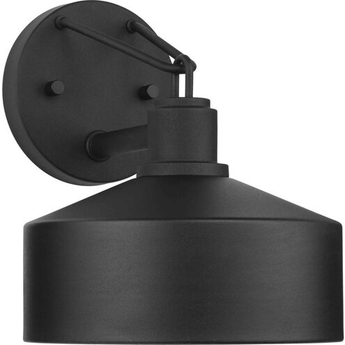 Precinct 1 Light 9.5 inch Textured Black Outdoor Wall Lantern