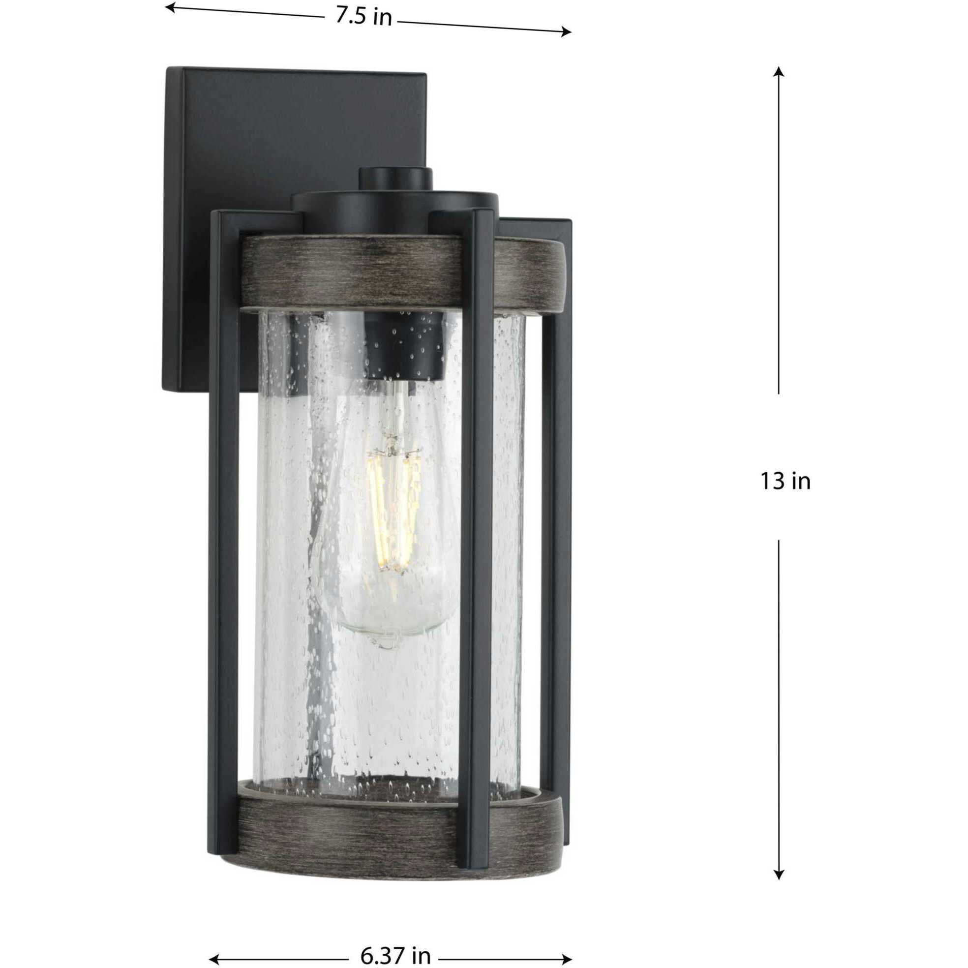 Whitmire 1 Light 13 inch Matte Black Outdoor Wall Lantern