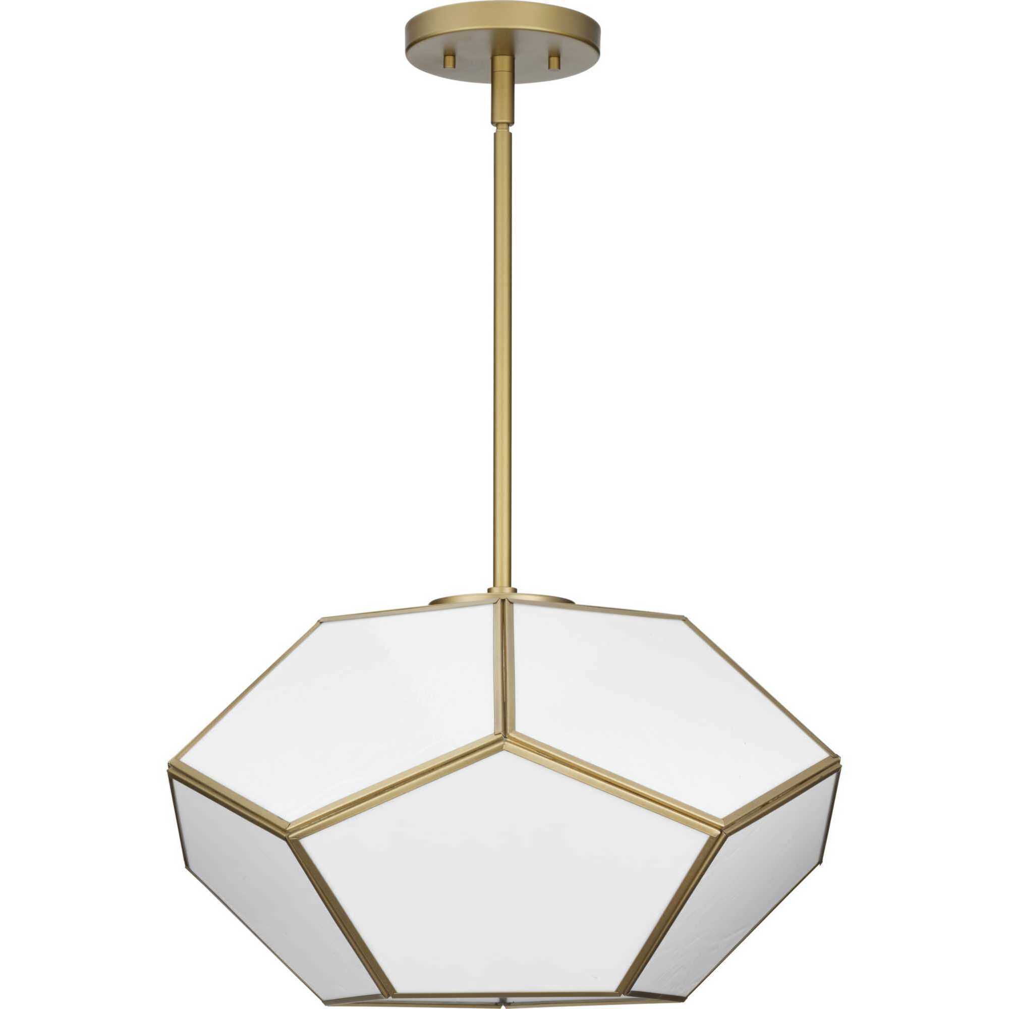 Latham 3 Light 18 inch Vintage Gold Semi-Flush Mount Ceiling Light