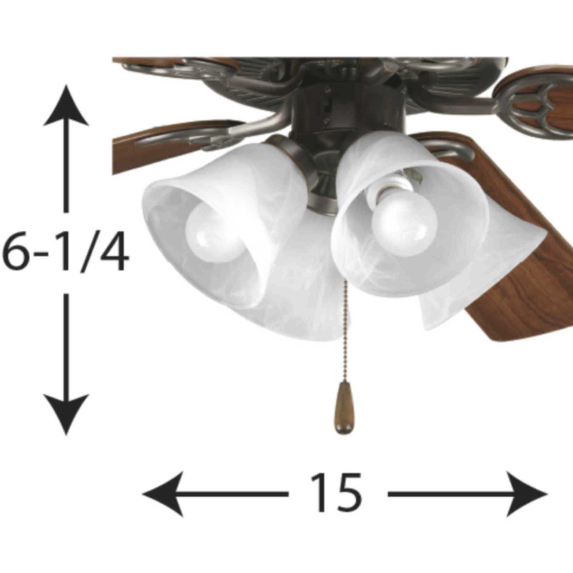 AirPro LED Antique Bronze Fan Light Kit