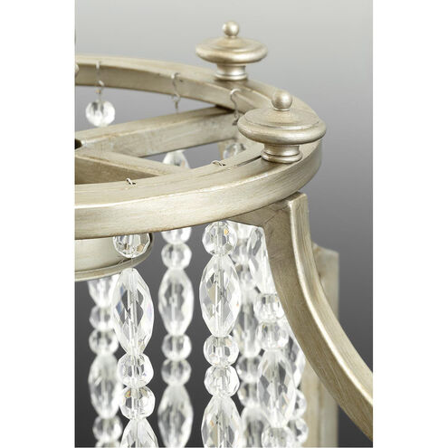 Desiree 6 Light Silver Ridge Pendant Ceiling Light, Design Series