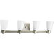 Rizu 4 Light 32 inch Brushed Nickel Bath Vanity Wall Light