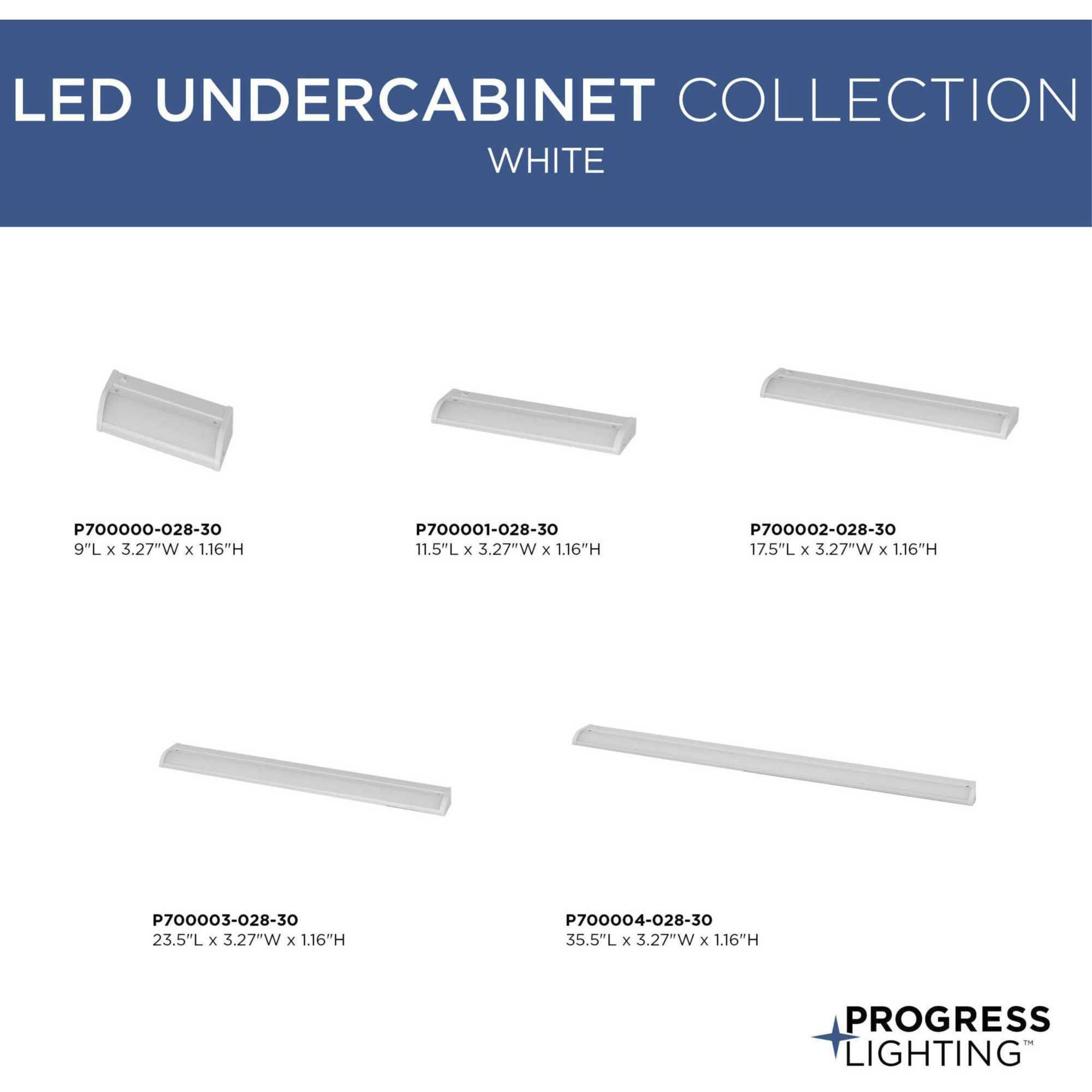 Hide-a-Lite V 120 LED 17.5 inch White LED Undercabinet Light in Matte White, Progress LED