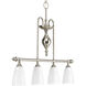 Revive 4 Light Brushed Nickel Island Chandelier Ceiling Light