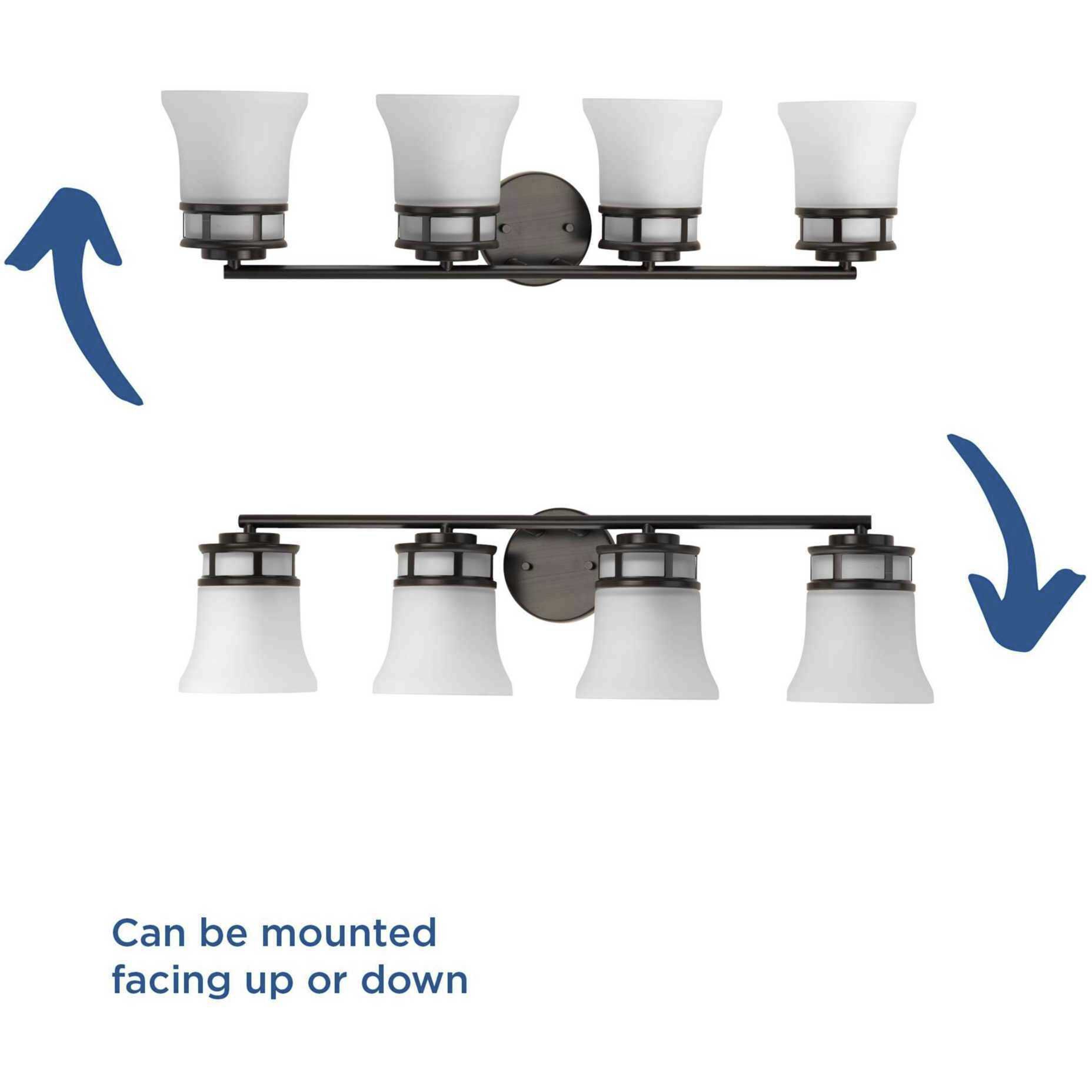 Cascadia 4 Light 32 inch Antique Bronze Bath Vanity Wall Light