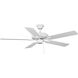 AirPro Builder 52 inch White with White/Antique Wood Blades Ceiling Fan