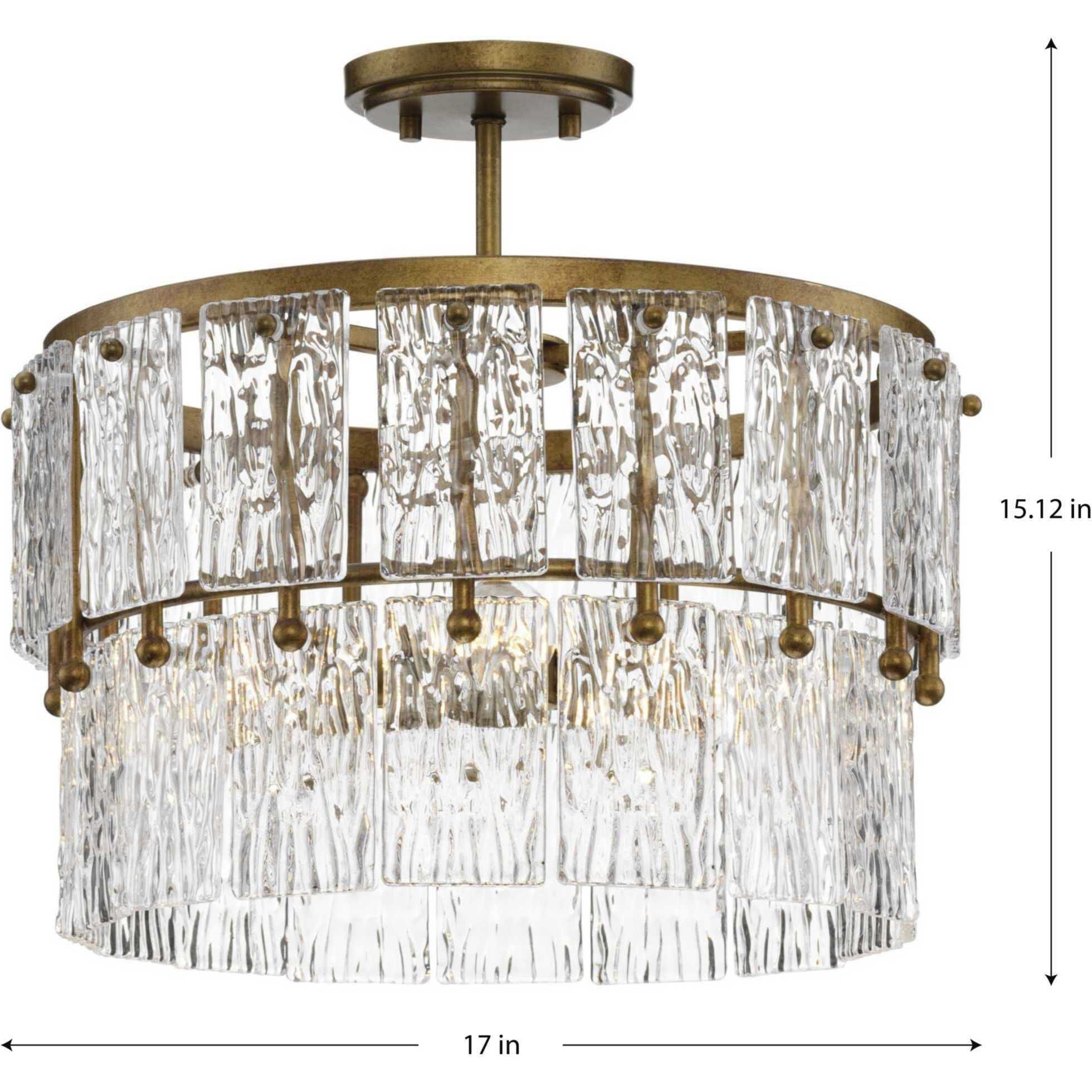 Chevall 3 Light 17 inch Gold Ombre Pendant Ceiling Light, Design Series