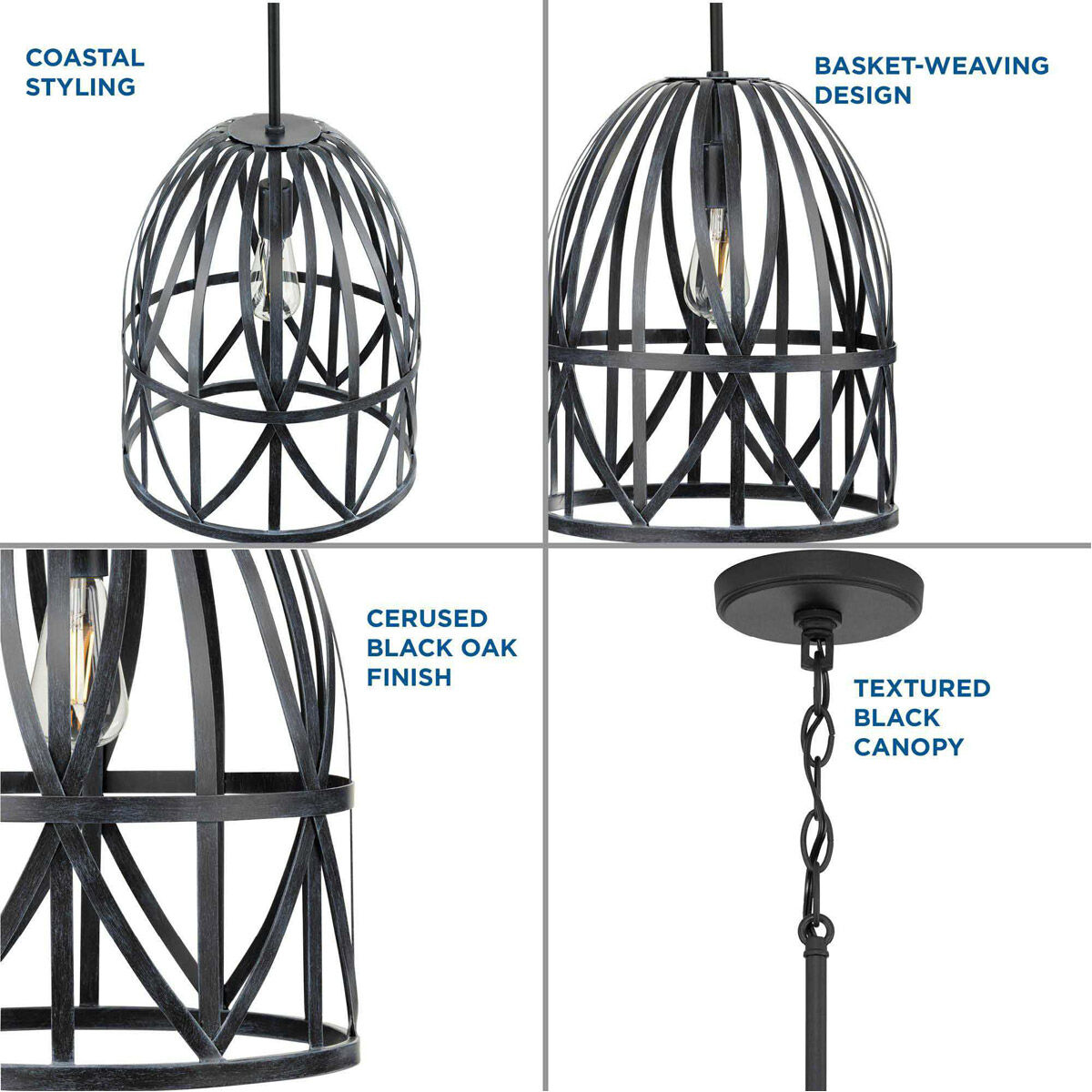 LLHZSY Acerbis 13.78 in. 1-Light Black Integrated LED