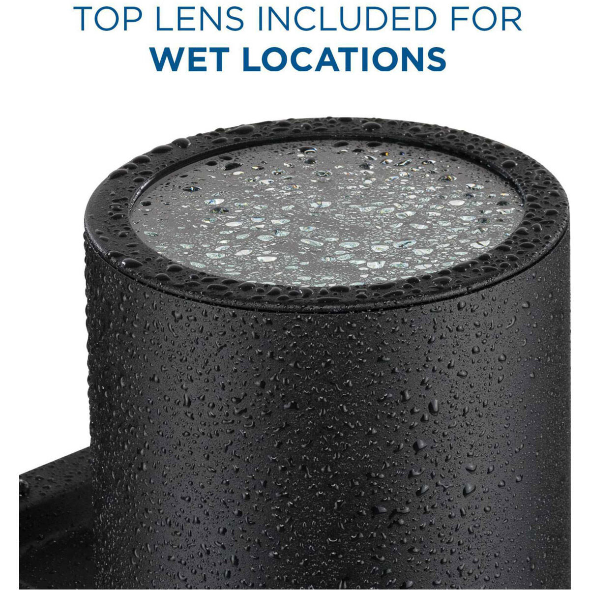 5IN CYL RNDS Up/Down Outdoor Wall Light in Black, Progress LED