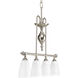 Revive 4 Light Brushed Nickel Island Chandelier Ceiling Light