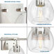 Caisson 4 Light 32 inch Brushed Nickel Bath Vanity Wall Light