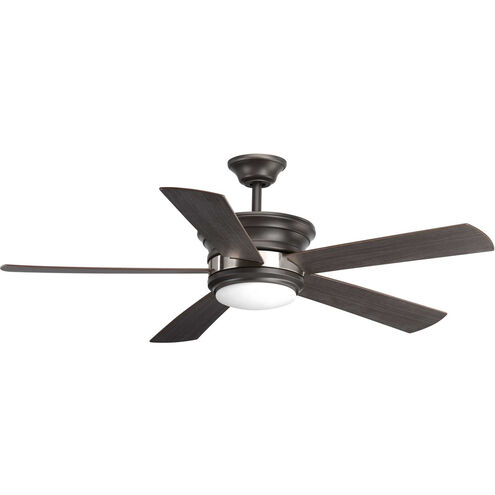 Harranvale 54 inch Graphite with Graphite/American Walnut Blades Ceiling Fan, Progress LED