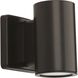 Cylinders Outdoor Wall Mount Downlight Cylinder in Antique Bronze, Progress LED