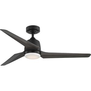 Upshur 52 inch Matte Black with Rustic Charcoal Blades Ceiling Fan