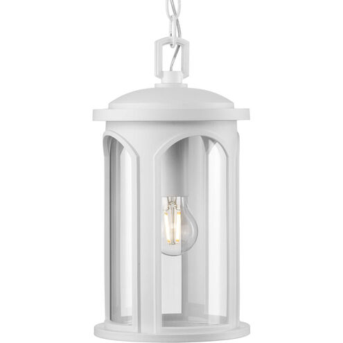 Gables 1 Light 8 inch Satin White Outdoor Hanging Lantern