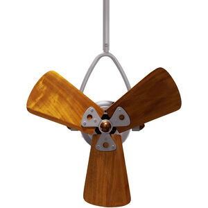 Matthews-Gerbar Jarold Direcional 16 inch Brushed Nickel with Mahogany Tone Blades Ceiling Fan, Matthews-Gerbar