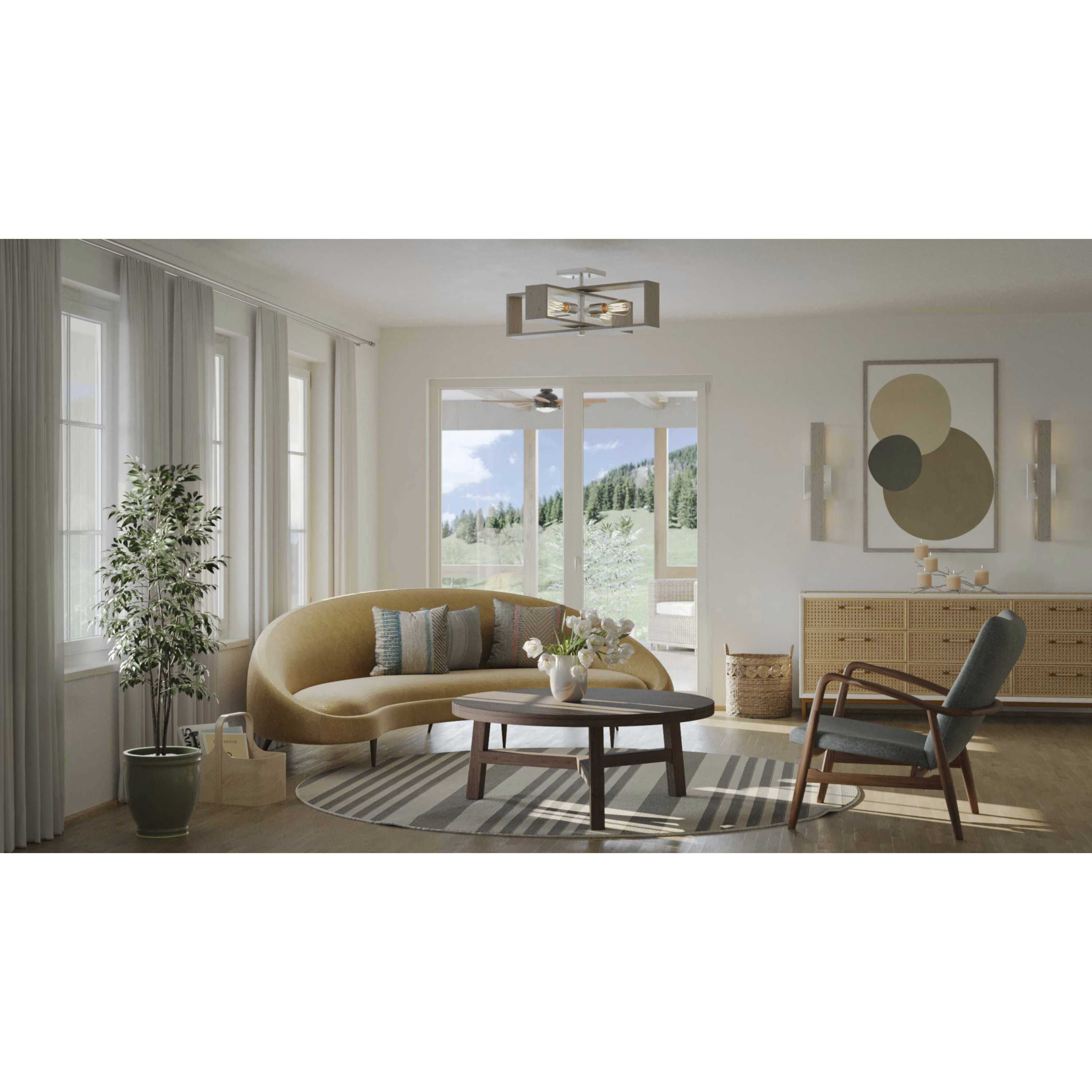 Boundary 2 Light 24 inch Brushed Nickel Wall Bracket Wall Light, Design Series