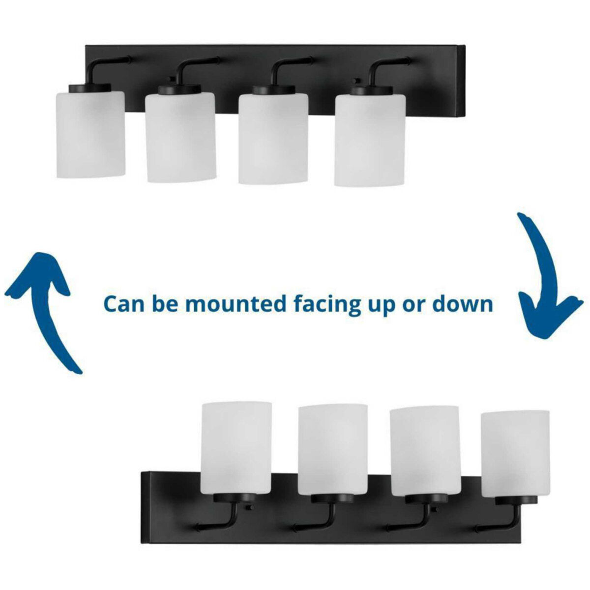 Merry 4 Light 30 inch Matte Black Bath Vanity Light Wall Light