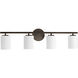 Replay 4 Light 31.13 inch Antique Bronze Bath Vanity Wall Light