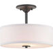 Inspire 2 Light 13 inch Graphite Semi-Flush Mount Ceiling Light