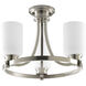 Orbitz 3 Light 17 inch Brushed Nickel Semi-Flush Mount Convertible Ceiling Light