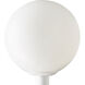 Acrylic Globe 1 Light 14 inch White Outdoor Post Lantern