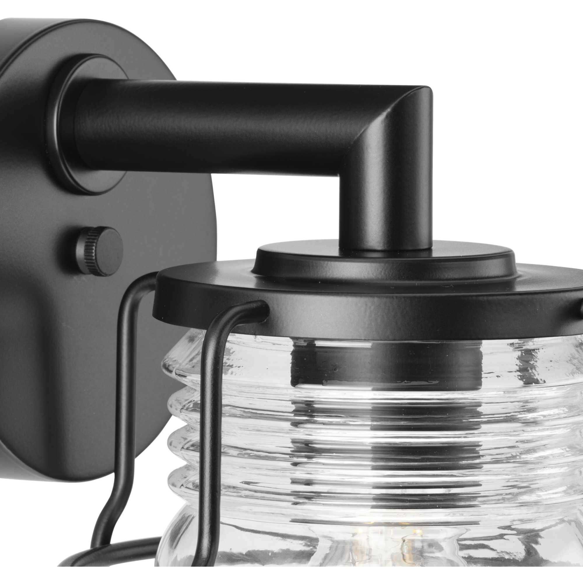 Keegan 1 Light 9.5 inch Matte Black Outdoor Wall Lantern