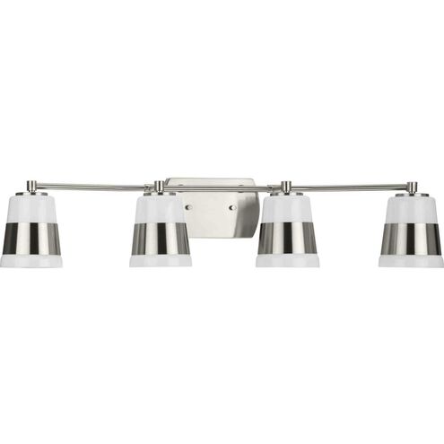 Haven 4 Light 34 inch Brushed Nickel Bath Light Wall Light