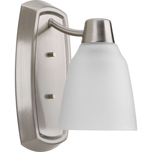 Asset 1 Light 5 inch Brushed Nickel Bath Vanity Wall Light in Bulbs Included