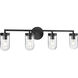 Signal 4 Light 34 inch Graphite Bath Vanity Wall Light