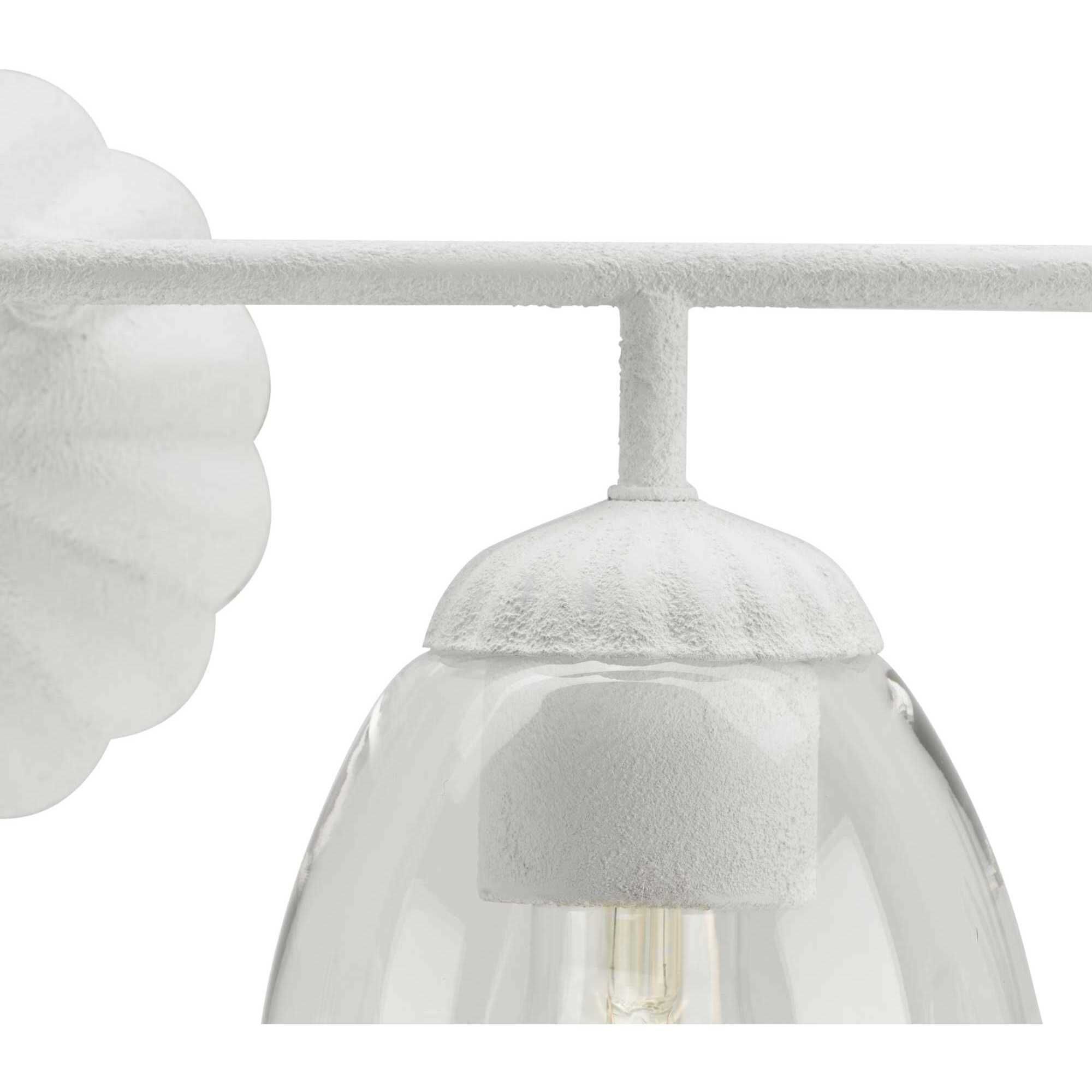 Quillan 4 Light 33.62 inch White Plaster Bathroom Vanity Light Wall Light