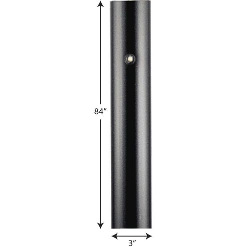 Outdoor Posts 84 inch Matte Black Outdoor Aluminum Post in Photocell Included, with Photocell