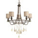 Flourish 5 Light 25.88 inch Cognac Chandelier Ceiling Light