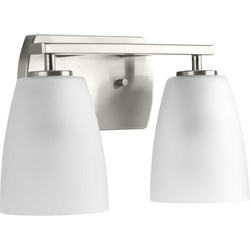 Leap 2 Light 14 inch Brushed Nickel Bath Vanity Wall Light