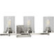 Fawcett 3 Light 22.13 inch Brushed Nickel Bath Vanity Wall Light