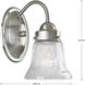 Economy Fluted Glass 1 Light 4.88 inch Brushed Nickel Bath Vanity Wall Light in Clear Prismatic