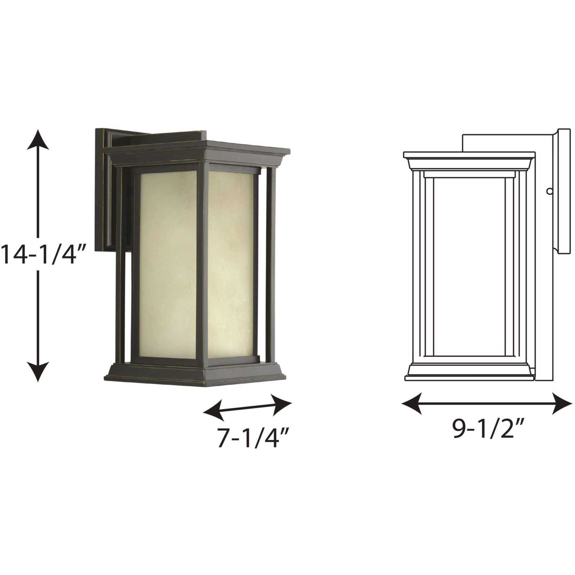 Endicott 1 Light 14 inch Antique Bronze Outdoor Wall Lantern, Medium