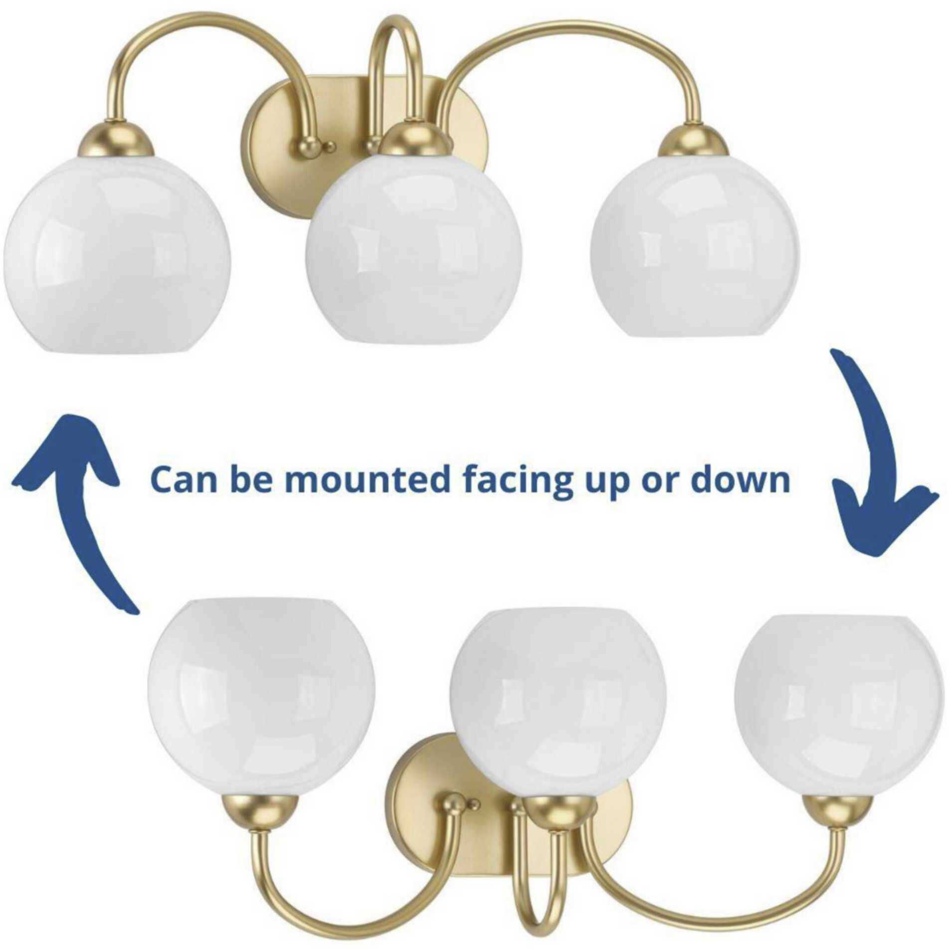 Carisa 3 Light 25 inch Vintage Gold Bath Vanity Wall Light