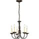 Five Light 5 Light 17.5 inch Antique Bronze Chandelier Ceiling Light