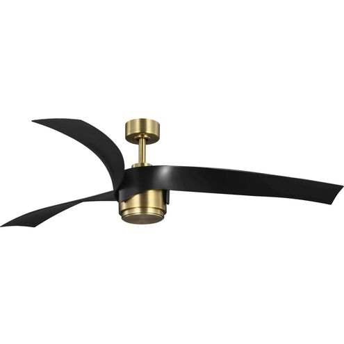Insigna 60 inch Vintage Brass with Matte Black Blades Ceiling Fan
