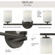Replay 3 Light 22 inch Antique Bronze Bath Vanity Wall Light