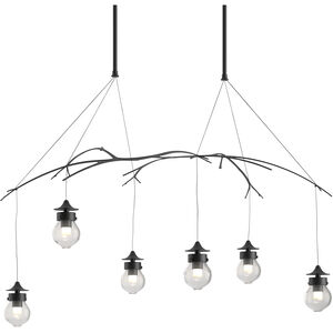 Kiwi 6 Light 36.8 inch Black Pendant Ceiling Light