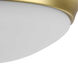 Etched Glass Close-to-Ceiling 1 Light 11.5 inch Satin Brass Flush Mount Ceiling Light