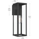 Ryle 1 Light 17 inch Matte Black Outdoor Wall Lantern