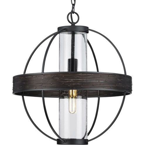 Terrace 1 Light 18 inch Matte Black Outdoor Hanging Light