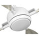 Rudder 56 inch Satin White with Distressed White Blades Ceiling Fan in Matte White, Progress LED