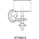 Marche 1 Light 7 inch Polished Nickel Wall Sconce Wall Light, Design Series