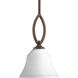 Monogram 1 Light 6.88 inch Roasted Java Mini-Pendant Ceiling Light